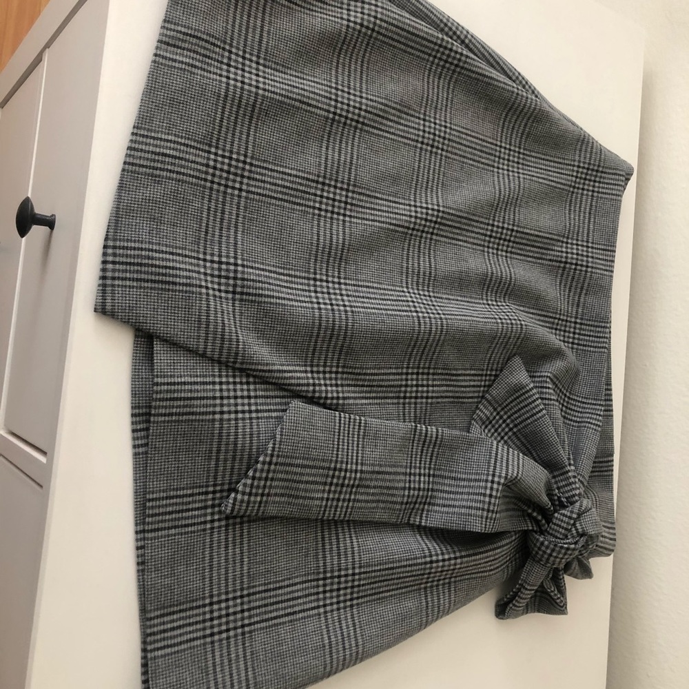 WILFRED wool plaid skirt with side bow LIKE NEW